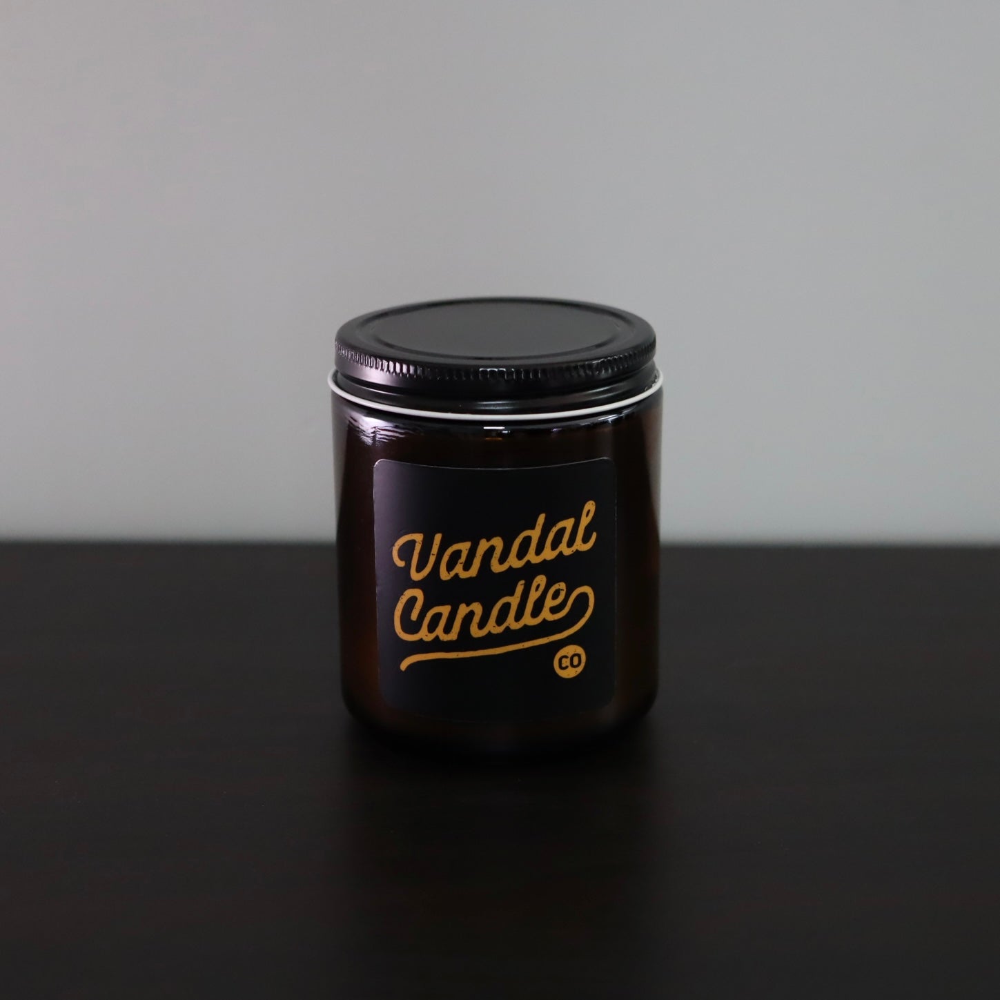 Amber Glass Jar Candles | 8 oz Candle | Soy Wax | Vandal Candle Co.