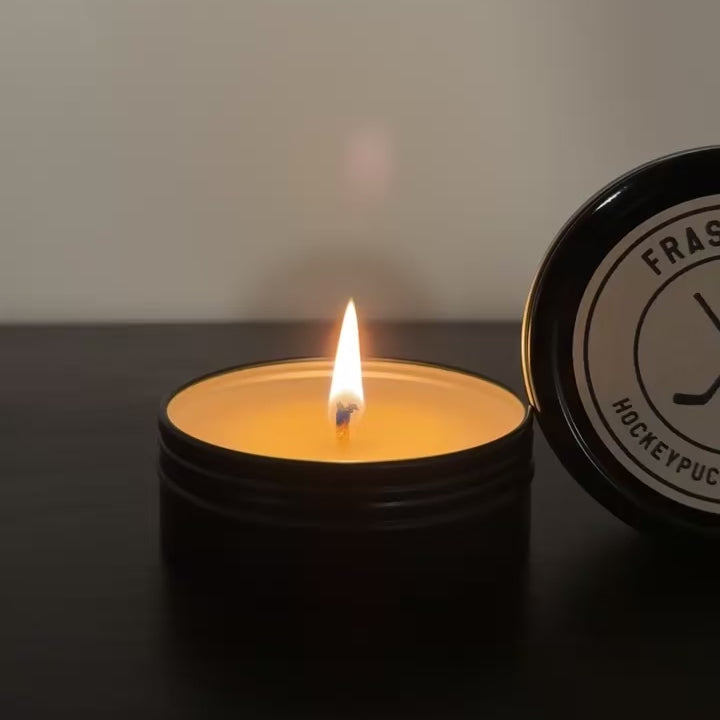 Hockey Puck Candle | 3 oz Candle | Soy Wax | Vandal Candle Co.